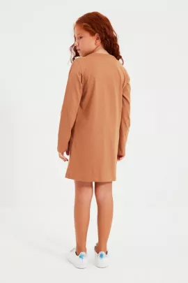 Платье TRENDYOLKIDS, Цвет: Бежевый, Размер: 7-8 лет, изображение 5