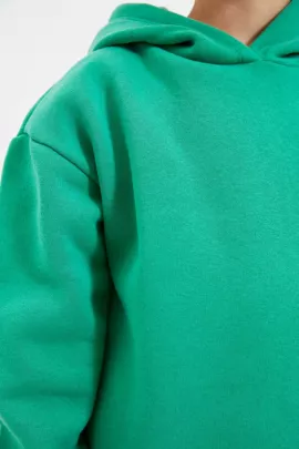 Свитшот толстый TRENDYOLKIDS, Цвет: Зеленый, Размер: 7-8 лет, изображение 3