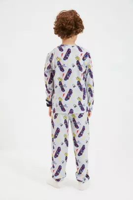 Пижама TRENDYOLKIDS, Цвет: Серый, Размер: 3-4 года, изображение 4