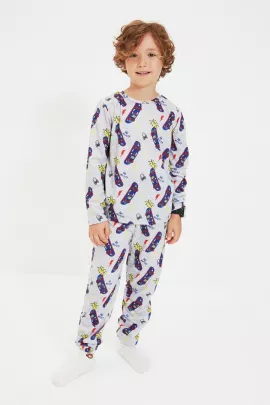 Пижама TRENDYOLKIDS, Цвет: Серый, Размер: 5-6 лет