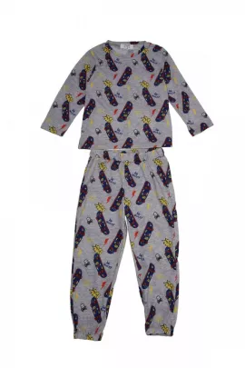 Пижама TRENDYOLKIDS, Цвет: Серый, Размер: 5-6 лет, изображение 5
