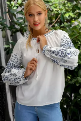 Блузка Chiccy, Цвет: Белый, Размер: S, изображение 3
