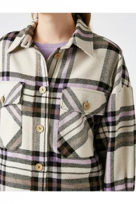 Рубашка Koton, Цвет: Серый, Размер: S/M, изображение 5
