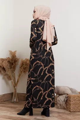Платье MODAEFA, Цвет: Черный, Размер: 38, изображение 3