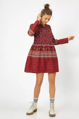 Платье Koton, Цвет: Красный, Размер: 34