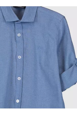 Рубашка LC Waikiki, Цвет: Синий, Размер: 12-13 лет, изображение 3
