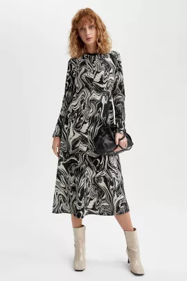Платье DeFacto, Цвет: Серый, Размер: 2XL, изображение 3