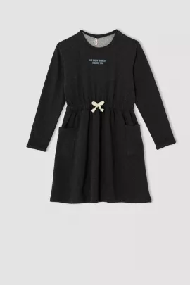 Платье DeFacto, Цвет: Черный, Размер: 7-8 лет, изображение 4