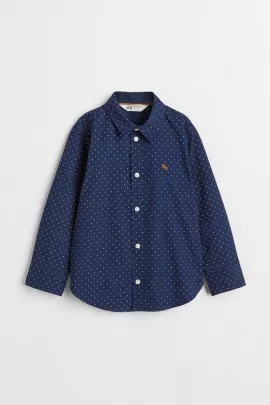 Рубашка H&M, Цвет: Синий, Размер: 3-4 года, изображение 2