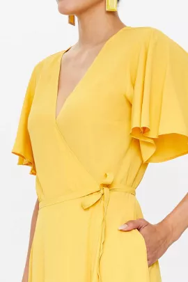 Платье SOCIETA, Цвет: Желтый, Размер: 42, изображение 3