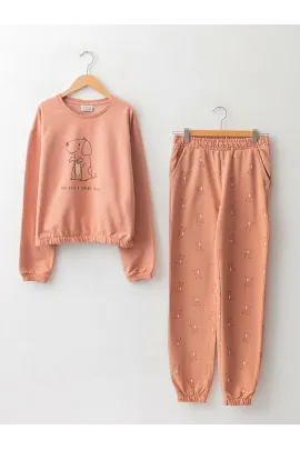 Комплект LC Waikiki, Цвет: Коричневый, Размер: 3-4 года