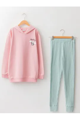 Комплект LC Waikiki, Цвет: Розовый, Размер: 8-9 лет