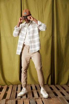 Рубашка DeFacto, Цвет: Бежевый, Размер: 5XL