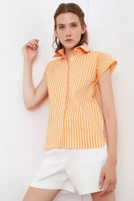 Рубашка ADL, Цвет: Оранжевый, Размер: M, изображение 4
