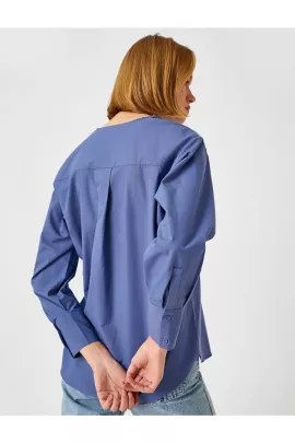 Блузка Koton, Цвет: Синий, Размер: 46, изображение 4