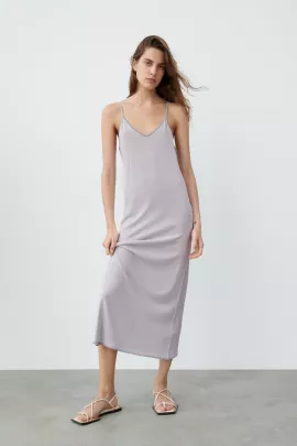 Платье ZARA, Цвет: Серый, Размер: L