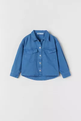 Джинсовая рубашка ZARA, Цвет: Голубой, Размер: 10 лет
