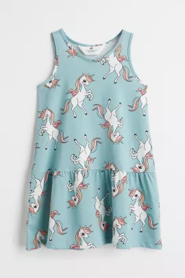 Платье H&M, Цвет: Бирюзовый, Размер: 6-8 лет, изображение 2