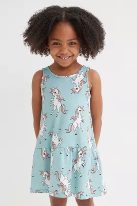 Платье H&M, Цвет: Бирюзовый, Размер: 6-8 лет