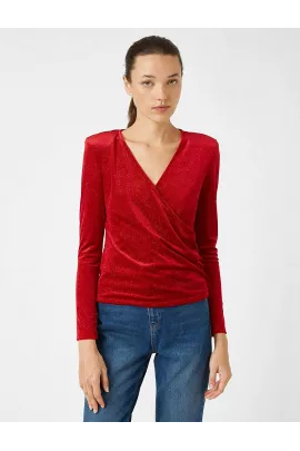Блузка Koton, Цвет: Красный, Размер: S, изображение 3