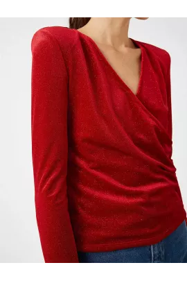 Блузка Koton, Цвет: Красный, Размер: S, изображение 5