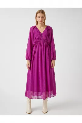 Платье Koton, Цвет: Сиреневый, Размер: 36, изображение 3