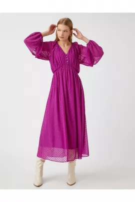 Платье Koton, Цвет: Сиреневый, Размер: 36, изображение 2