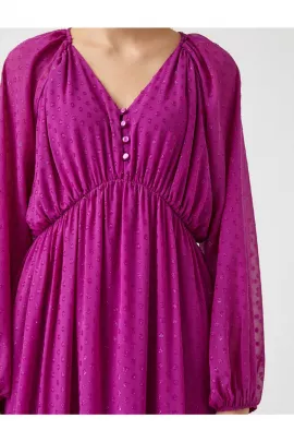 Платье Koton, Цвет: Сиреневый, Размер: 36, изображение 5