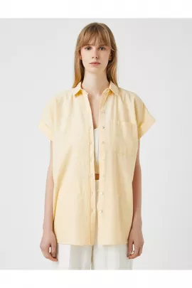 Рубашка Koton, Цвет: Желтый, Размер: 42, изображение 5