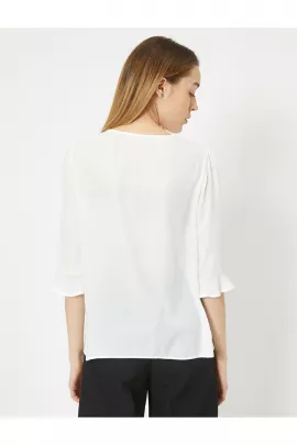 Блузка Koton, Цвет: Белый, Размер: 40, изображение 4