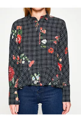 Рубашка Koton, Цвет: Черный, Размер: 34, изображение 3