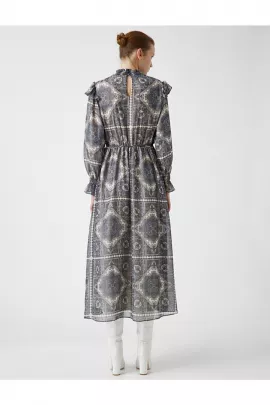 Платье Koton, Цвет: Серый, Размер: 36, изображение 4
