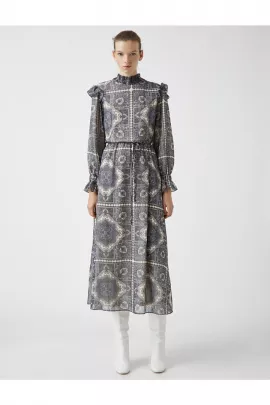 Платье Koton, Цвет: Серый, Размер: 36, изображение 3