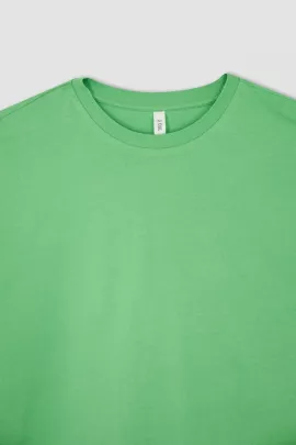 Футболка DeFacto, Цвет: Зеленый, Размер: M, изображение 6
