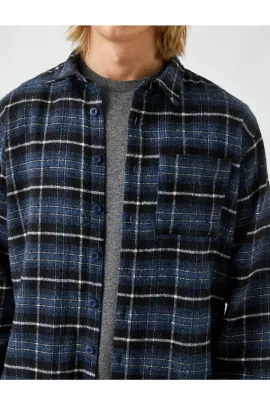 Рубашка Koton, Цвет: Синий, Размер: L, изображение 5