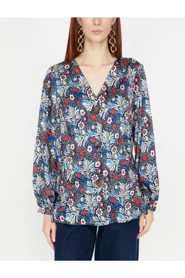 Рубашка Koton, Цвет: Синий, Размер: 38, изображение 5