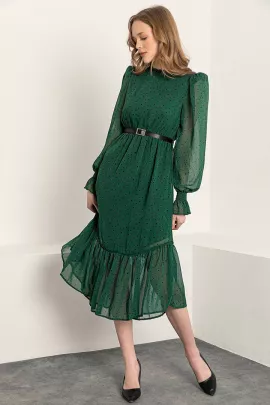 Платье  Kdm Kadın Modası, Цвет: Зеленый, Размер: L, изображение 4