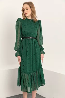 Платье  Kdm Kadın Modası, Цвет: Зеленый, Размер: L, изображение 2