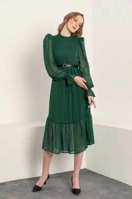 Платье  Kdm Kadın Modası, Цвет: Зеленый, Размер: L, изображение 3