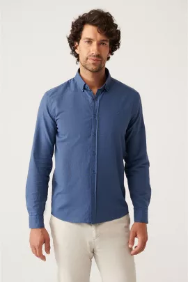 Рубашка AVVA, Цвет: Синий, Размер: XL