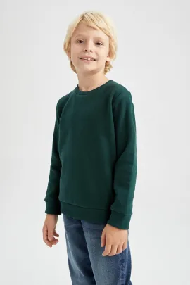 Свитшот DeFacto, Цвет: Зеленый, Размер: 6-7 лет