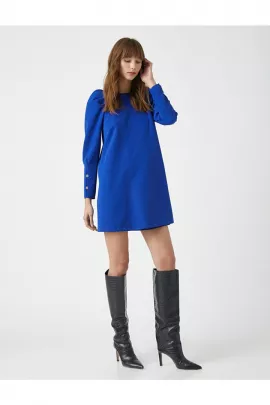 Платье Koton, Цвет: Синий, Размер: 36