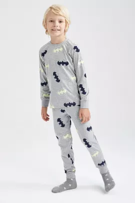Пижамный комплект DeFacto, Цвет: Серый, Размер: 9-10 лет