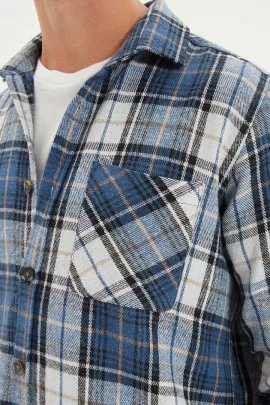Рубашка TRENDYOL MAN, Цвет: Синий, Размер: S, изображение 4