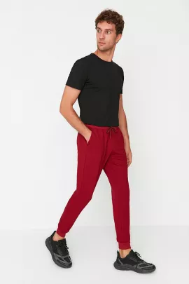 Спортивные штаны TRENDYOL MAN, Цвет: Бордовый, Размер: S, изображение 3