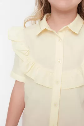 Рубашка TRENDYOLKIDS, Цвет: Желтый, Размер: 6-7 лет, изображение 4
