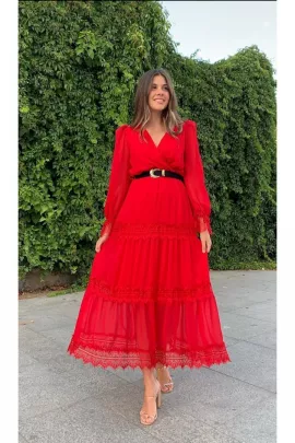 Платье Sems Fashion, Цвет: Красный, Размер: M
