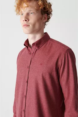 Рубашка AVVA, Цвет: Бордовый, Размер: L, изображение 2