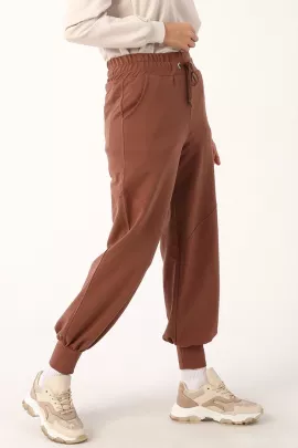 Спортивные штаны Allday, Цвет: Коричневый, Размер: S, изображение 4