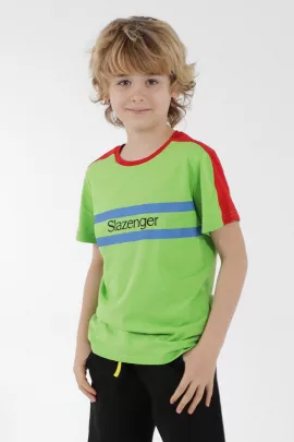 Футболка SLAZENGER, Цвет: Зеленый, Размер: 9-10 лет
